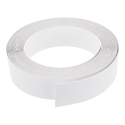 uxcell White PVC Edge Banding, 1-5/8" x 24.6ft Pre-Glued Flexible Edge Banding for Furniture Repair & Restoration - size: 1-5/8 Inch x 24.6ft