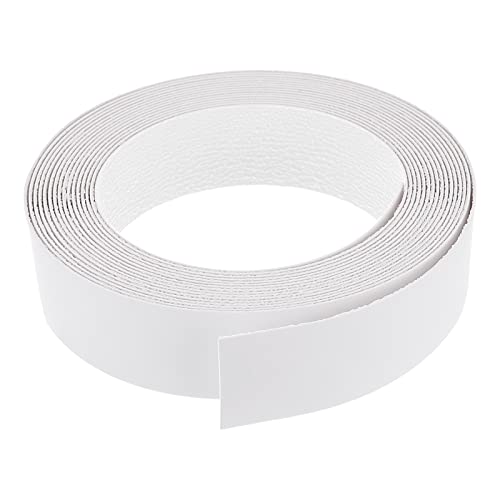 uxcell White PVC Edge Banding, 1-5/8" x 24.6ft Pre-Glued Flexible Edge Banding for Furniture Repair & Restoration - size: 1-5/8 Inch x 24.6ft