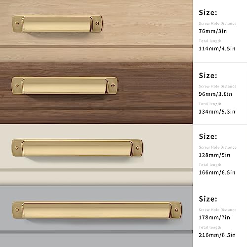 6 Pack Cup Pulls 2-1/2"(64mm) Center to Center Drawer Pulls Champagne Bronze Cabinet Cup Pulls Kitchen Cabinet Hardware Satin Brass Cabinet Handles Bin Cup Drawer Handles Gold Knobs. - color: Champagne Bronze, size: 2-1/2"(64mm) hole center, style: Quanti
