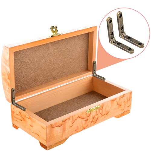 Joez Wonderful 12pcs 90 Degree Hinges, 1.18x1.18in, Bronze - color: Bronze (12 Sets)