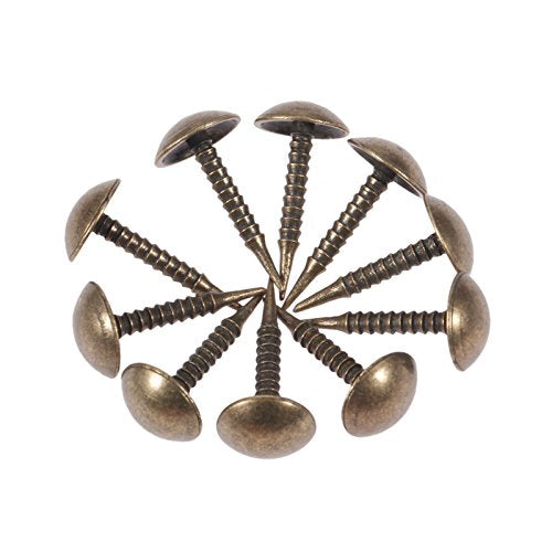 dophee100Pcs Antique Bronze Decorative Upholstery Tacks Nails, 0.32"x0.59" - size: Style 4