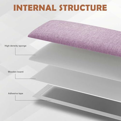IFNOW Wall Mounted Headboard, Peel and Stick Panels, Dark Pink, King - color: Fabric-dark Pink, size: King