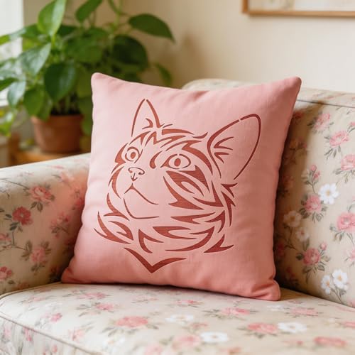 TIAMECH A4 Reusable Cute Cat Stencil for Painting - style: Cute Cat