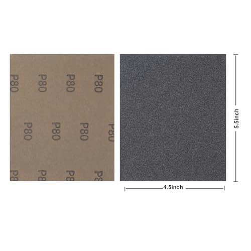 MAXMAN 1/4 Sheet Sandpaper, 4.5" x5.5" 220 Grit Silicone Carbide, for Wood - style: 220 grit