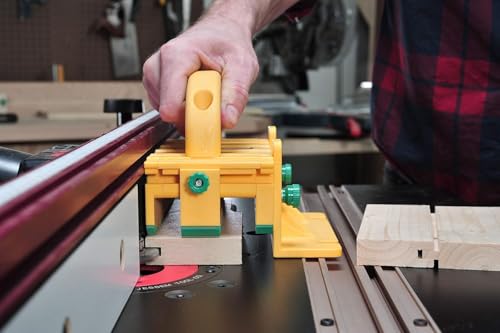 MICROJIG GRR-RIPPER GR-100 Pushblock With Handle Bridge Kit Accessory, Yellow