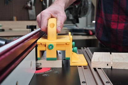 MICROJIG GRR-RIPPER GR-100 Pushblock With Handle Bridge Kit Accessory, Yellow