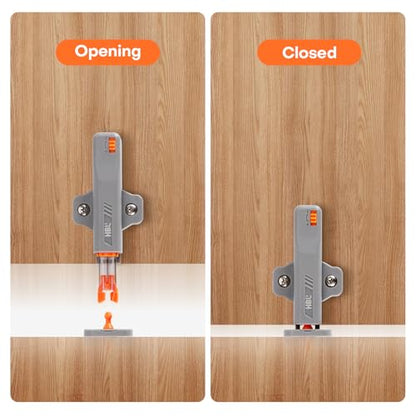 HBL' 4 Pack Push to Open Door Latch, Heavy Duty Non-Magnetic RV Hidden Door Catch, Push Latch for Cabinet Hardware
