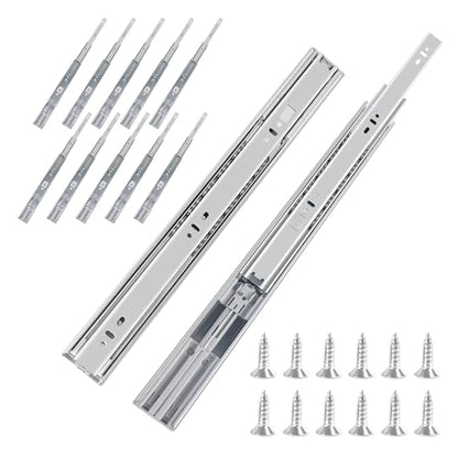 20 inch Soft Close Drawer Slides 6 Pairs Ball Bearing Full Extension Cabinet Drawer Slides 3 fold, Side Mount, 100 LB Capacity Heavy Duty Drawer Slide 20" - size: 20inch(500mm), style: Sliver-6