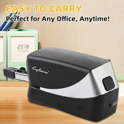 Electric Stapler, 25 Sheet, Include 2000 Staples and 1 Remover, Jam Free, Professional and Home Office Stapler，Battery not Included，AC or Battery Powered. - color: Silver Electric Stapler