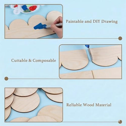 12pcs Scalloped Edge Decorative Wood Molding Unfinished Scalloped Decorative Wooden Trim 15.74 x 1.57 Inch Cute DIY Moulding Trims for Home Wall Cabinet Window Shelf Door Wall