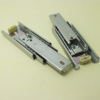 3-fold Full Extension Ball Bearing Drawer Slides 4.5cm Width Drawer Slides Rail 1 Pair (4 Inch) - size: 4 Inch