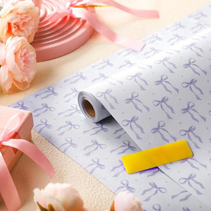 Drydiet Purple Bow Wallpaper Peel and Stick Contact Paper 15.8 x 118.1 - color: Purple, size: 15.8 in x 118.1 in, style: Bow