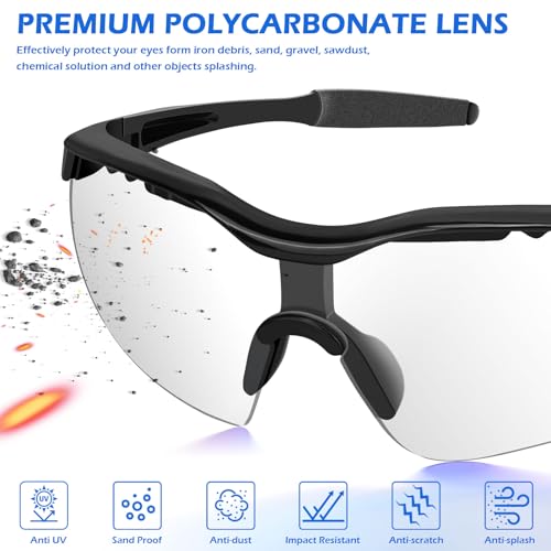 OXG 12 Pack Safety Glasses, ANSI Z87.1 Protective Eyewear for Men Women - color: 6p Clear+6p Grey