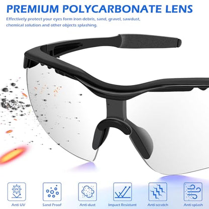 OXG 12 Pack Safety Glasses, ANSI Z87.1 Protective Eyewear for Men Women - color: 6p Clear+6p Grey