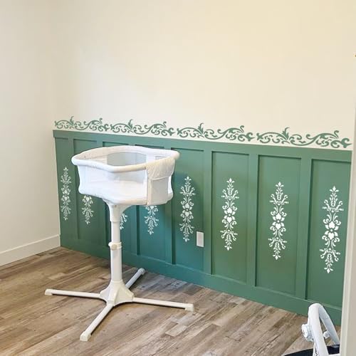 Corner Border Stencils for Crafts Mexican Flower Furniture Stencils - style: corner