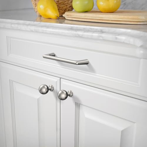 Amerdeco 10 Pack Brushed Satin Nickel Cabinet Pulls 3.75" - color: Brushed Satin Nickel, size: 3.75" hole center