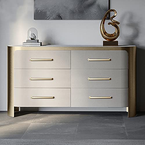 10 Pack Hole Center 5''(128mm) Brushed Brass Kitchen Cabinet Pulls.Zinc Alloy Solid Round Cabinet Handle Drawer Pull Modern Hardware for Bar