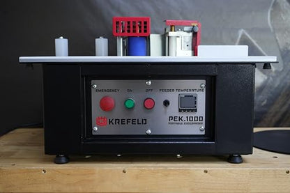Portable Edgebander PEK 1000 Edition - Hot Melt System - Pellet Low Temperature Glue - Edgebanding Solution with 2-Year Warranty and Tech Support in The US