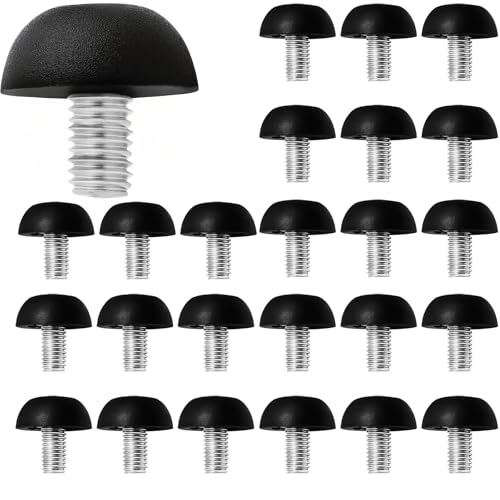 25Pcs 8mm x 1.25 M8 Adjustable Furniture Legs Feet, Stainless Steel Table Levelers Outdoor Screw in Leveling Feet for Patio Table, Chairs, Cabinet Desk and Stool - size: 25PCS