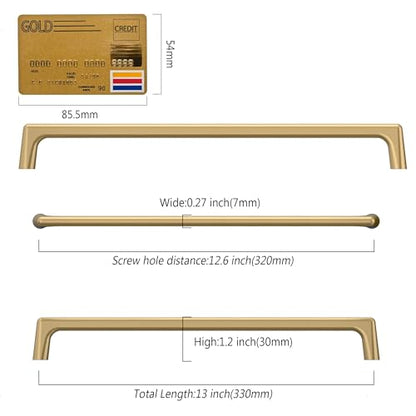 Amerdeco 10 Pack Champagne Bronze Cabinet Pulls 12.5" - color: Champagne Bronze, size: 12.5" hole center