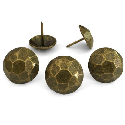 60PCS Large Round 1-inch Antique Brass Upholstery Tacks,D25mmxL25mm QG - color: 25mm Brass Turtle