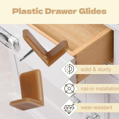 Luomorgo Tack-in Drawer Glides, L Shape, 30 Pcs/Case - size: L Shape