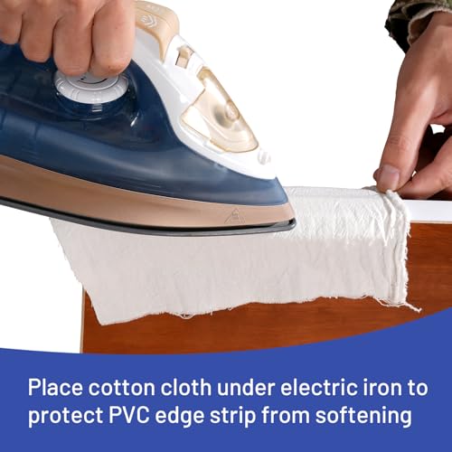PVC Edge Banding 2 inch x 100ft Veneer Edge Banding White with Hot Melt Adhesive Pre - glued Iron on Edging Tape Trim for Cabinet Plywood Repairs and Furniture Restoration - size: 2 inch x 100ft