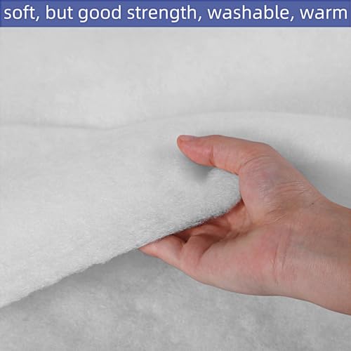 Tatuo 59 Inch Polyester Quilt Batting for Upholstery,59" X 2 Yards X 0.3" - size: 59" X 2 Yards X 0.3"