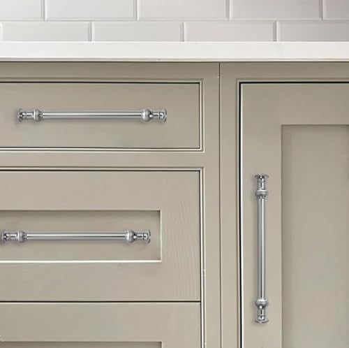 10 Pack 3 Inch Hole Center Brushed Satin Nickel Cabinet Pulls-Heavy Duty Solid Cabinet Handles Suitable for Cabinets, Dressers, Kitchens and Bathroom cabinets - color: Brushed Satin Nickel, size: 3 Inch hole center, style: 10-Pack