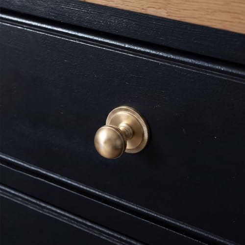 Goo-Ki Cabinet Knobs with Backplate, Champagne Bronze, 6 Pack - color: Champagne Bronze, style: Radiant Crest Style