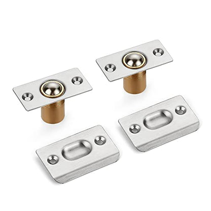 Ravinte Silver Door Ball Catch, Closet Door Latch Adjustable, 2 Pack - color: Silver