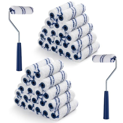 4 Inch Microfiber Paint Roller, 3/8" Nap, 40 Pack - size: 4 Inch Paint Roller Kit, 40 Pack