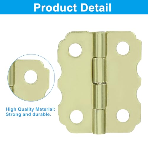 Small Decorative Hinges, Mini Hinges, Yellow, 30PCS - color: Yellow