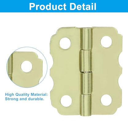 Small Decorative Hinges, Mini Hinges, Yellow, 30PCS - color: Yellow