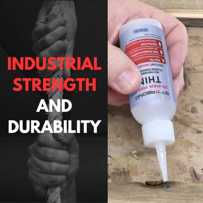 Starbond Super Fast Thin CA Glue Complete Refill Kit (16 oz) – Cyanoacrylate Super Glue with Extra Bottles, Caps, Microtips & Yorker Spout for Cracks, Joints, Woodworking, Woodturning & Model Building - size: 16 ounce
