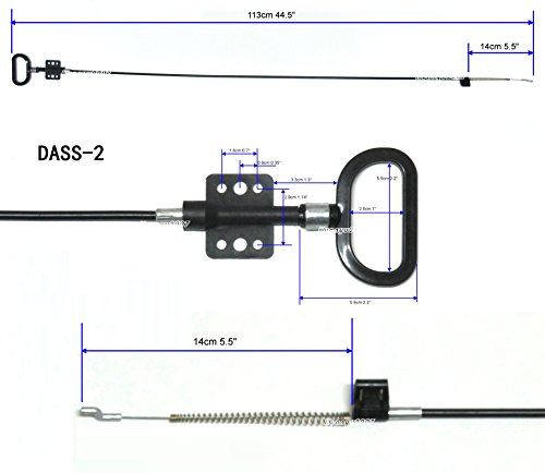 Recliner Sofa and Reclined Chair Replacement D Handle Pull Type, S-Shaped End, Total Cable Length: 44.5 Inch, Exposed Cable Length: 5.5 Inch, 2Pcs - size: Total Length:44.5inch,Exposed Length:5.5inch