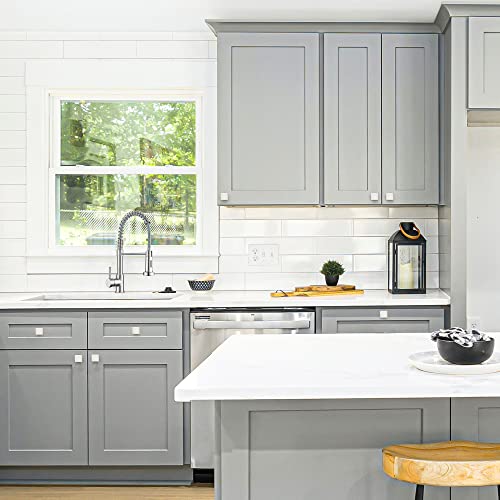 Ravinte Cabinet Knobs Brushed Nickel Square Knobs, Drawer Knobs, 10 Pack - color: Brushed Nickel