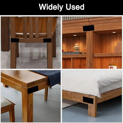 4pcs Flat Mending Plate 2x3.94''/50x100mm Metal Plates with Screws Flat Brackets for Wood Metal Bracket for Wooden Furniture Black - size: 3.94"x1.97'