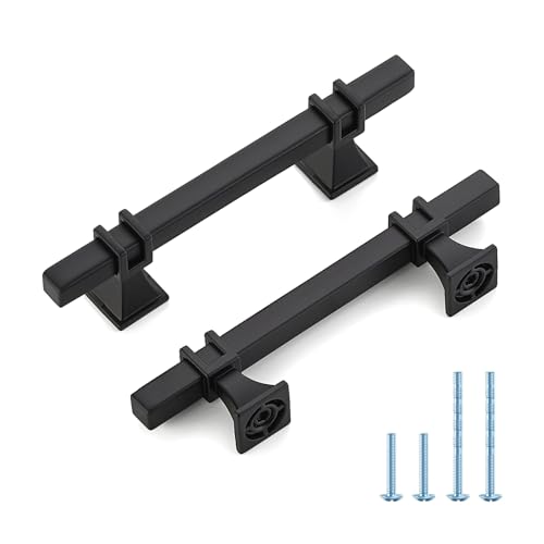 HOME EDIT Matte Black Pulls Cabinet Handles 3-1/2 Inch 10 Pack - color: Matt Black, size: 3-1/2 In Hole Center