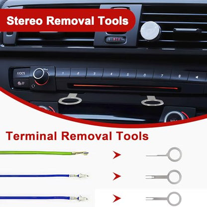 Keze 24Pcs Trim Removal Tool Set with Pick & Clip Removal Tool - Red - color: Red-Auto Trim Removal Tool Kit