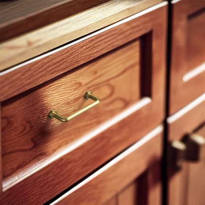 Goo-Ki 6 Pack 3" Center to Center Brushed Gold Modern Cabinet Pulls Solid Contemporary Home Improvement Hardware Drawer Pulls Zinc Alloy Kitchen Handles - color: Brushed Gold, size: 3'' Center to Center