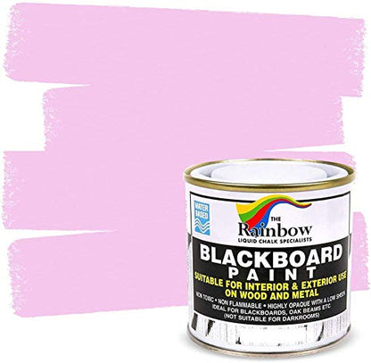 Chalkboard Blackboard Paint - Matte Finish [Pink] - (8.5oz Cover 32 sf) - color: Pink, style: 8.5oz Metal Can