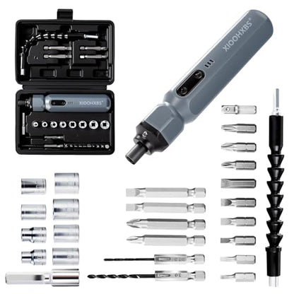 Electric Screwdriver 3.6V，Mini Cordless Power Screwdriver Set, Precision Bits with 250 RPM Powerful Motor,LED Lights,Portable Toolbox for Electronics Appliances Repairs
