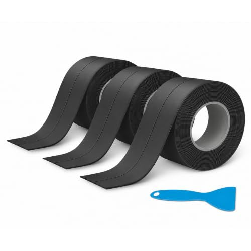Black Caulk Tape 3 Pack, Waterproof Peel and Stick Caulking Tape
