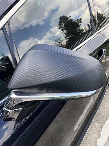 LZLRUN 3D Black Carbon Fiber Car Vinyl Wrap Self-Adhesive Film 4ft x 10ft - color: Black, size: 4ft x 10ft