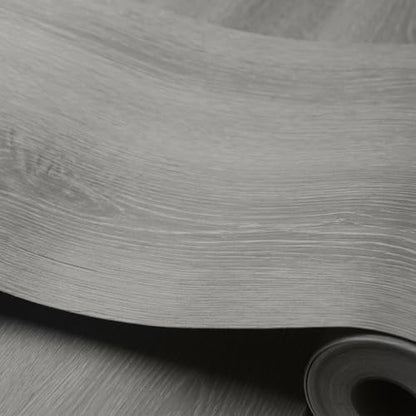 Wood Grain Peel and Stick Floor Tiles, 11.8" x 118", Soft Gray Oak - color: Ashline Rustic, size: 118"*11.8"