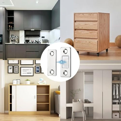 Cabinet Magnetic Catch,Ultra Thin 4 Pack Cabinet Door Magnetic Latch