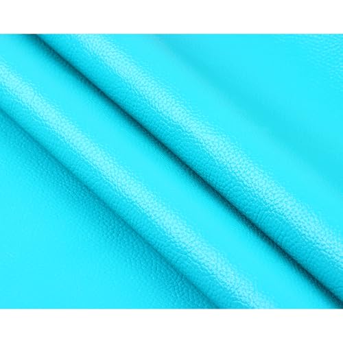 Ramya Faux Leather Sheets Roll 12" X 53"(30cm X 135cm) Upholstery Faux Leather Suitable for Handmade DIY, Earrings, Hair Clips, Sewing Crafts Projects (Lake Blue) - color: Lake Blue