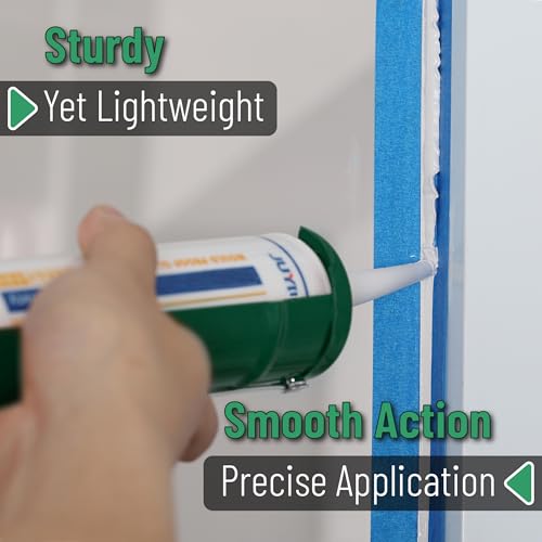 Bates- Caulking Silicone Gun, 10:1 Thrust Ratio, Hand Caulking Guns, No Drip - color: Deep Green, size: 1 Pack