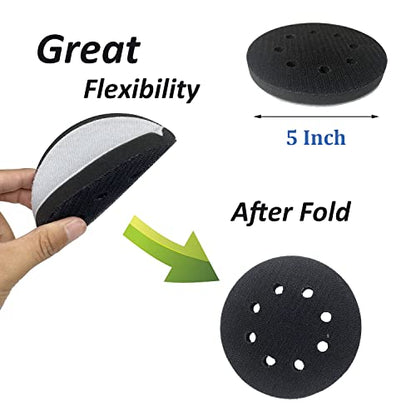 5 Inch Sanding Discs 140pcs Hook and Loop 8 Holes Wet Dry Sandpaper with 1pcs Interface Pad, Grit400 600 800 1000 1500 2000 3000 Orbital Sander Pads - style: 5in-8 hole 141pcs(Grit 400-3000)